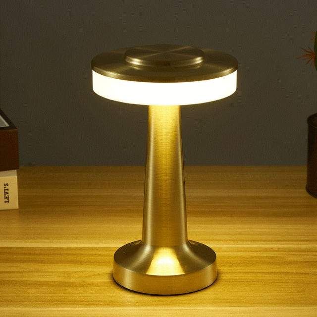 Lampe de Table Rétro Tactile en Métal