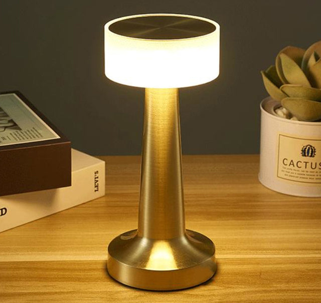 Lampe de Table Rétro Tactile en Métal