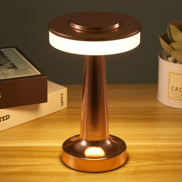 Lampe de Table Rétro Tactile en Métal