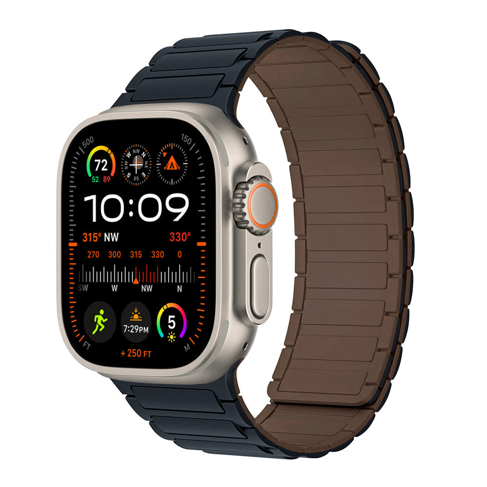 Bracelet magnétique en silicone pour Apple Watch Ultra 2